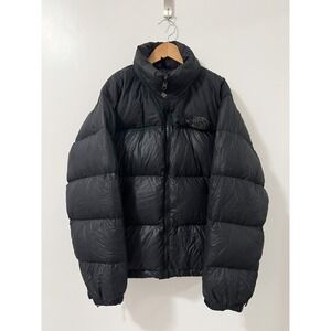The North Face Nuptse 700 Down Puffer Jacket Black Womens Oversized Medium